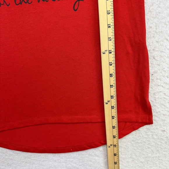 Modern Canvas Christmas Shirt Womens Small S Red Gnome for the Holidays - Picture 8 of 12